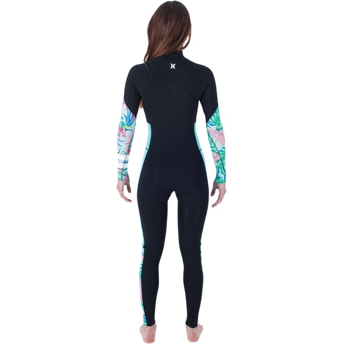 2024 Hurley Womens Plus Printed 3/2mm Chest Zip Wetsuit WFS0012322 - Java Tropical